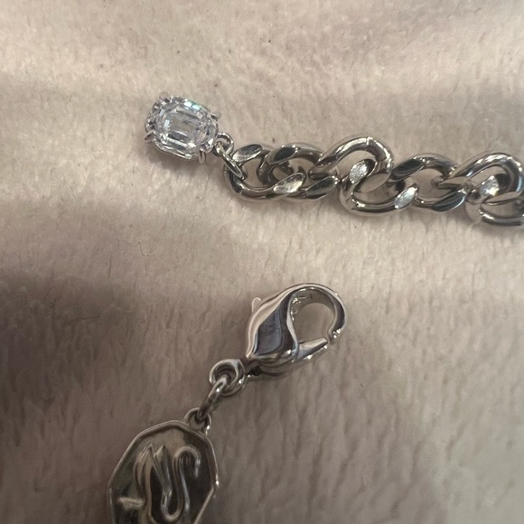 Rhodium-Plated Crystal Charm Necklace, 16-1/2" + 3" extender - Picture 7 of 8